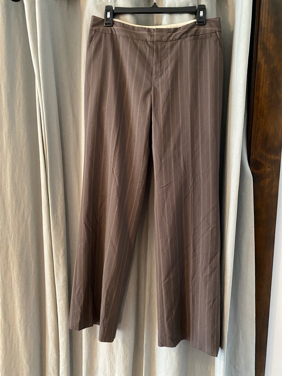 Banana Republic Pants - Banana Republic Brown Pinstripe Wide-Leg Trousers, Women’s Size 8 Short